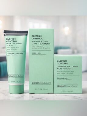 Blemish Control Skincare Trio Pore Refining Scrub, Dark Spot Treatment & Cooling